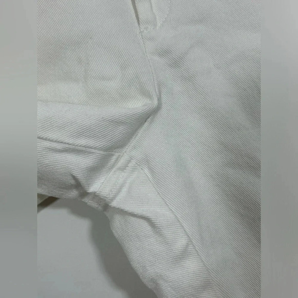 Lauren Jeans Co. White Cotton Stretch Jeans pants SZ 8 Buckle Accent - Picture 4 of 16